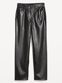 High-Waisted OG Loose Faux-Leather Pants | Old Navy (US)