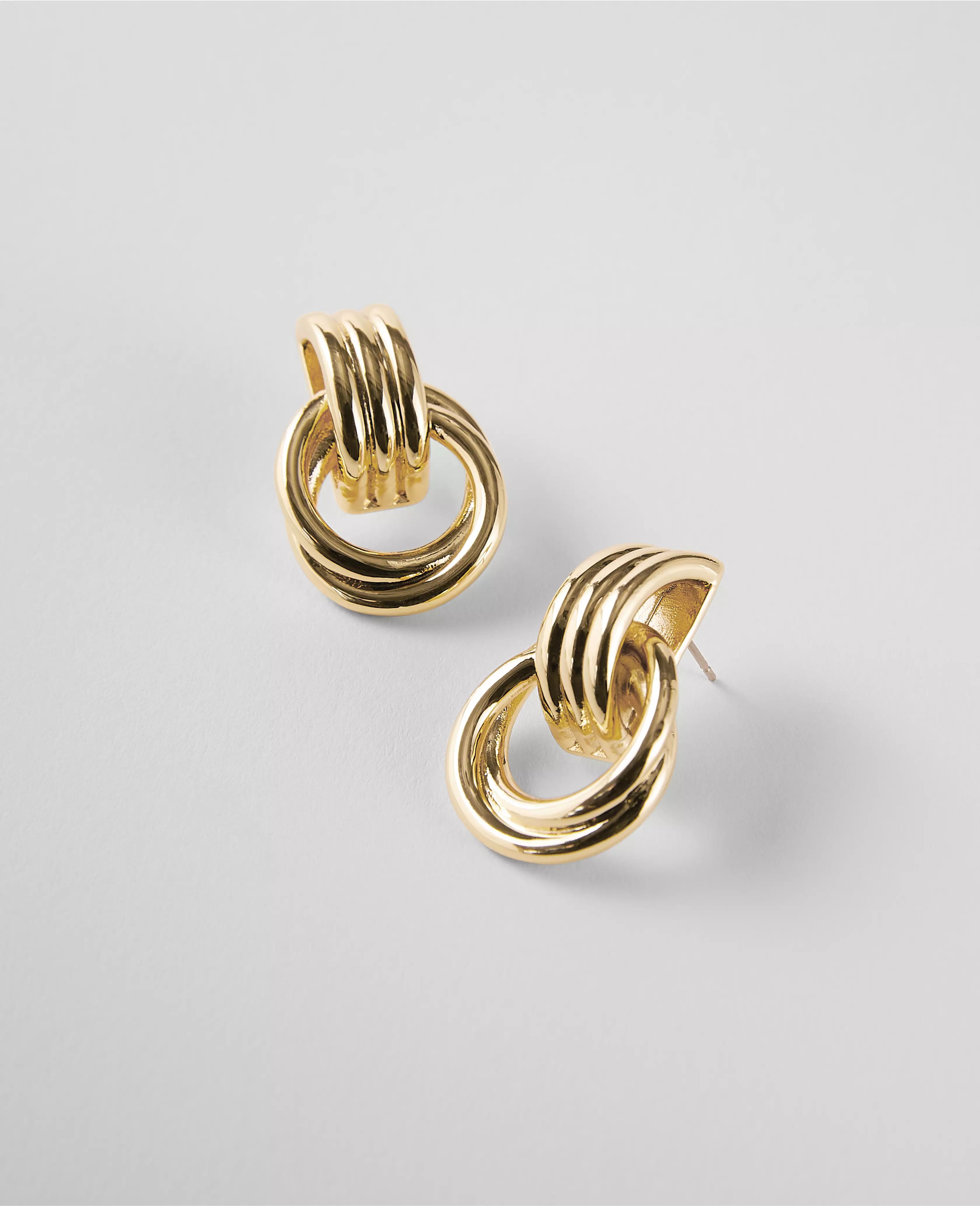 Triple Doorknocker Stud Earrings | Ann Taylor (US)