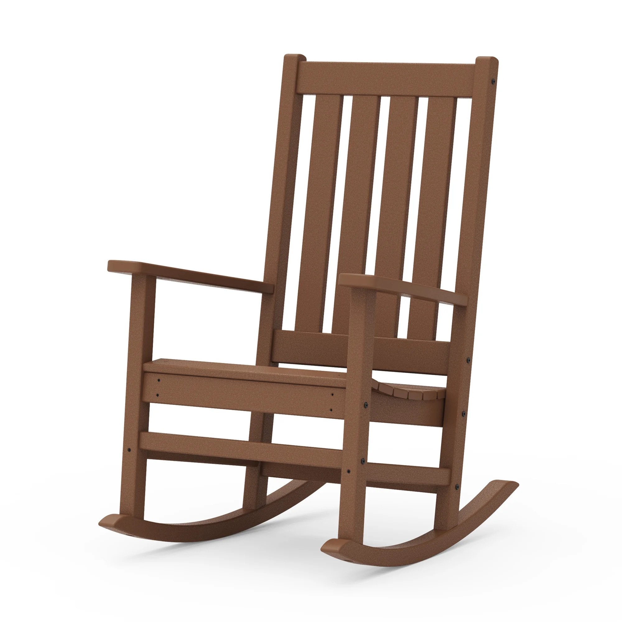 Better Homes & Gardens Southlake Outdoor Rocking Chair, All-Weather HDPE, Patio Seat, Teak | Walmart (US)