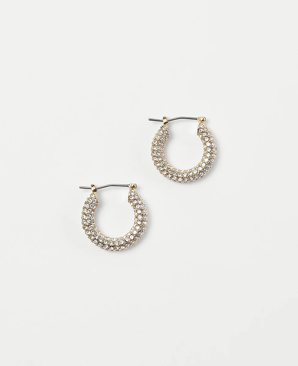 Pave Huggie Earrings | Ann Taylor (US)