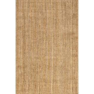 nuLOOM Ashli Solid Jute Natural 8 ft. x 10 ft. Area Rug CLWA01A-76096 - The Home Depot | The Home Depot