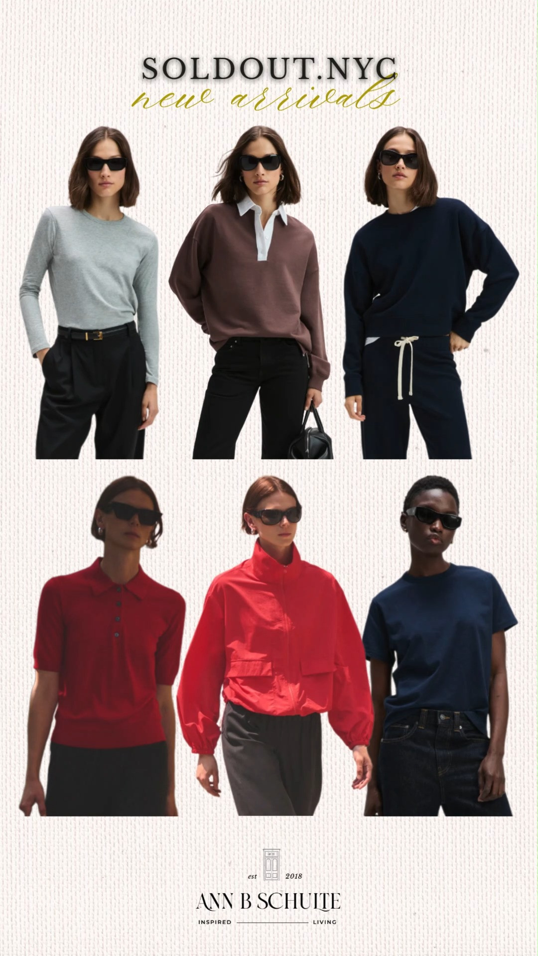 Souldout.nyc new arrivals are bringing a cool, polished take on everyday style with effortless pieces made for mixing and matching. From relaxed sweaters and classic polos to sporty separates, sleek trousers, and lightweight layers, the collection feels modern without trying too hard. Rich navy, deep red, chocolate brown, and soft neutrals make these pieces easy to wear now and transition into fall. Clean silhouettes and elevated basics give this lineup that effortless city style that works on repeat. 🖤🤎✨

#SouldoutNYC #SouldoutNewArrivals #NewArrivals #NYCStyle #FallFashion #EverydayStyle #ModernStyle #CasualChic #WardrobeEssentials 

 #LTKootd