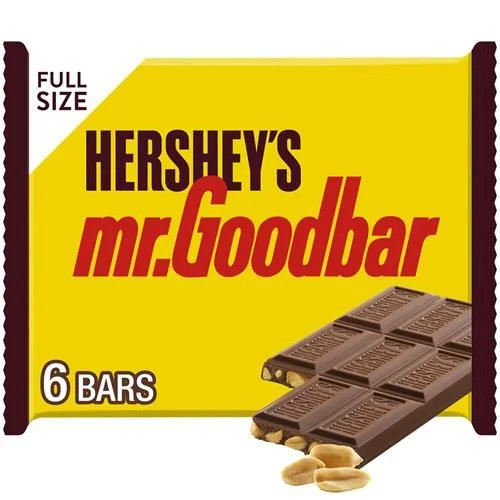 Hersheys Mr. Goodbar Chocolate With Peanuts Candy Bars, 1.75 Oz (6 Count) Packaging May Vary | Walmart (US)