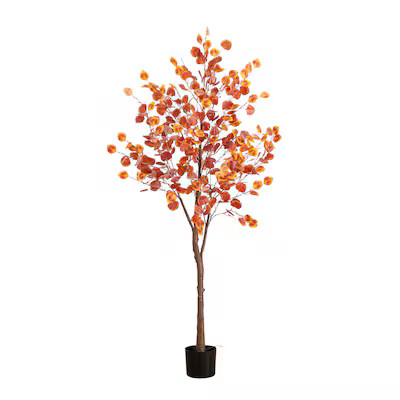 Nearly Natural 72-in Lighted Harvest Artificial tree Tree | Lowe's