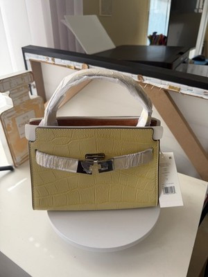 Tory Burch PETITE LEE RADZIWILL CROC-EMBOSSED DOUBLE BAG | eBay US