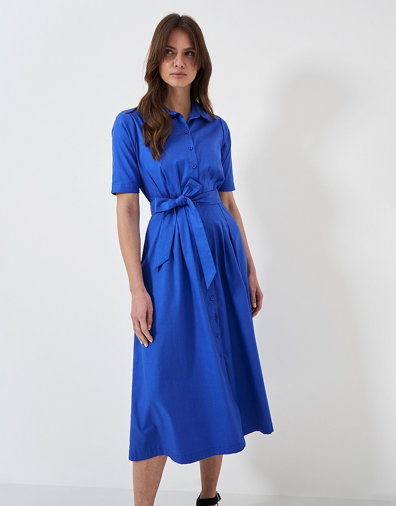Women's Fern Lyocell Blend Darted Shirt Dress from Crew Clothing Company | Crew Clothing (UK)
