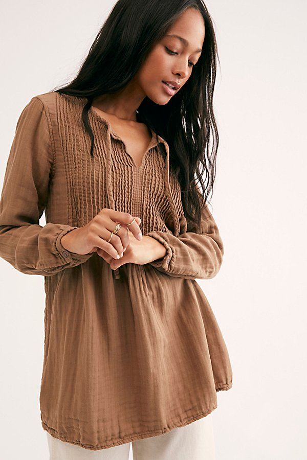 Tuck Tunic by CP Shades at Free People, Coriander, XS | Free People (Global - UK&FR Excluded)