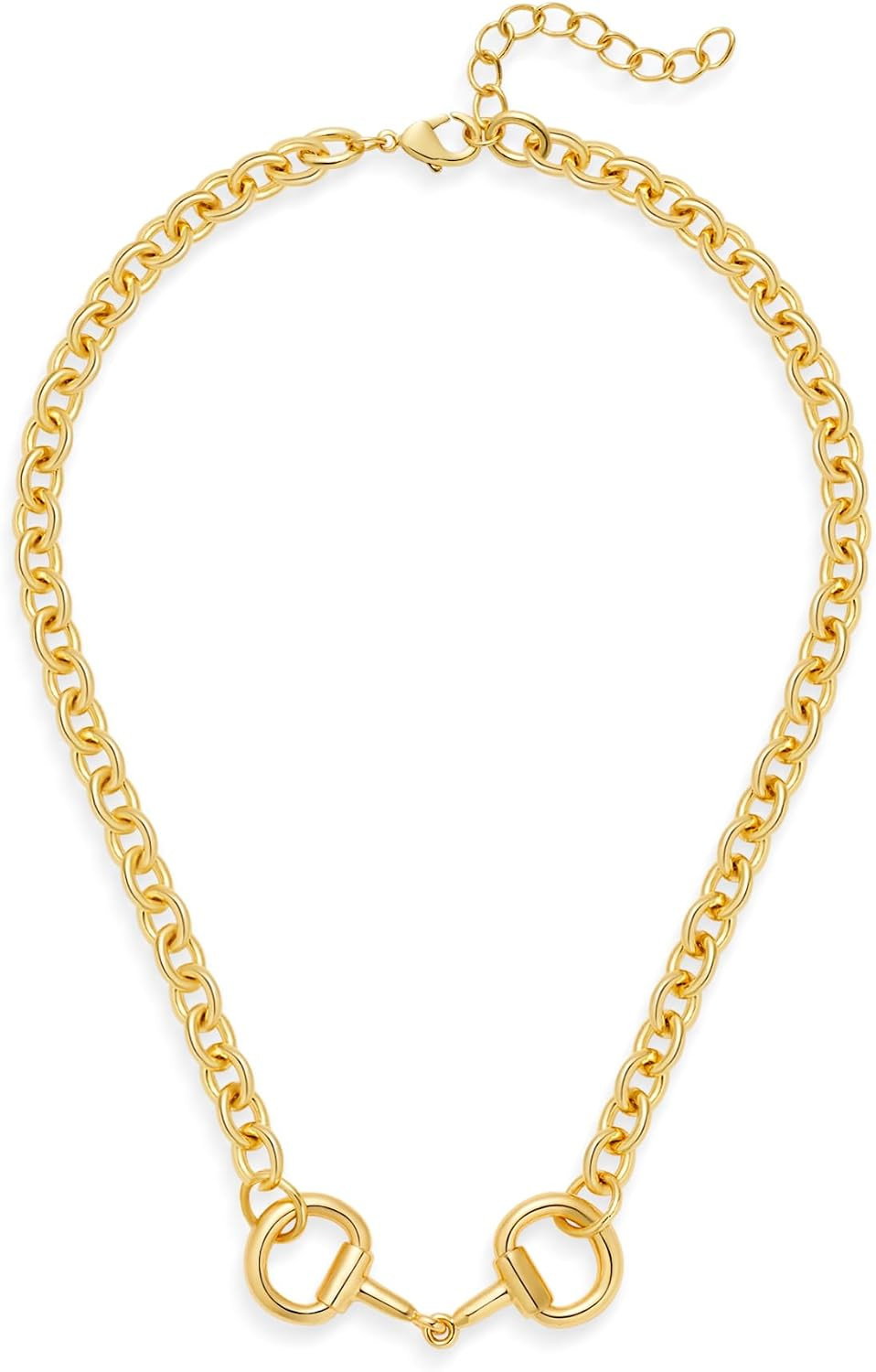 Gold Chunky Necklace for Women Horse Bit Pendant Necklace Western Statement Necklaces Trendy Jewelry | Amazon (US)
