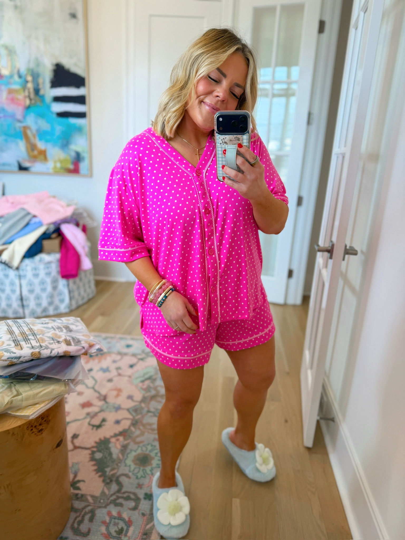 Spring pajamas refresh!!! Obsessed with the pink and flowers!!! 🍓🩷✨  

Slippers, pajamas, spring pajamas, matching set, loungewear, pajama set 

@kohls , #AD, #kohlspartner, #kohlsfinds

#LTKSeasonal #LTKSaleAlert #LTKootd
