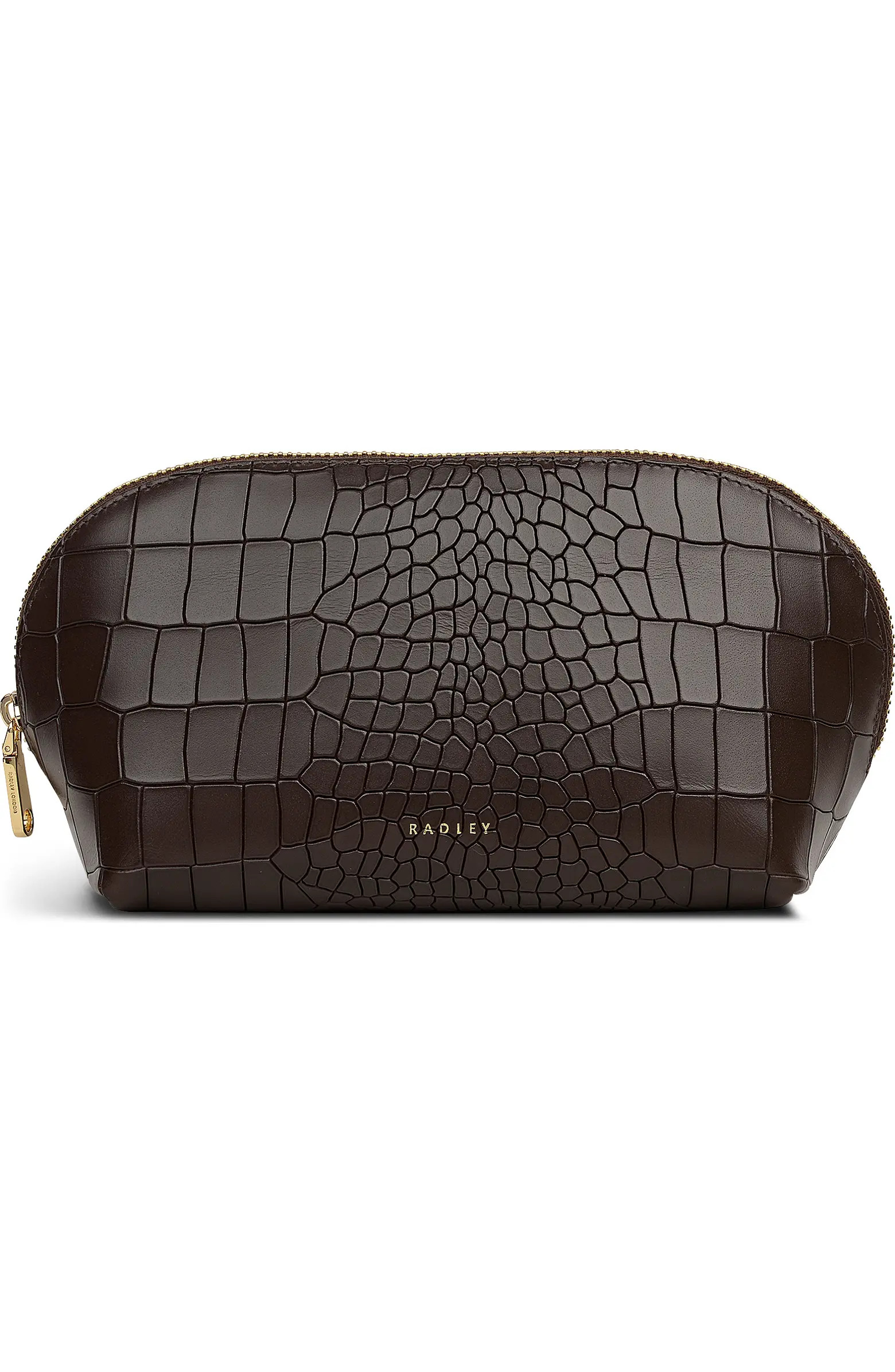 Commute Street - Faux Croc Medium  Cosmetic Pouch | Nordstrom
