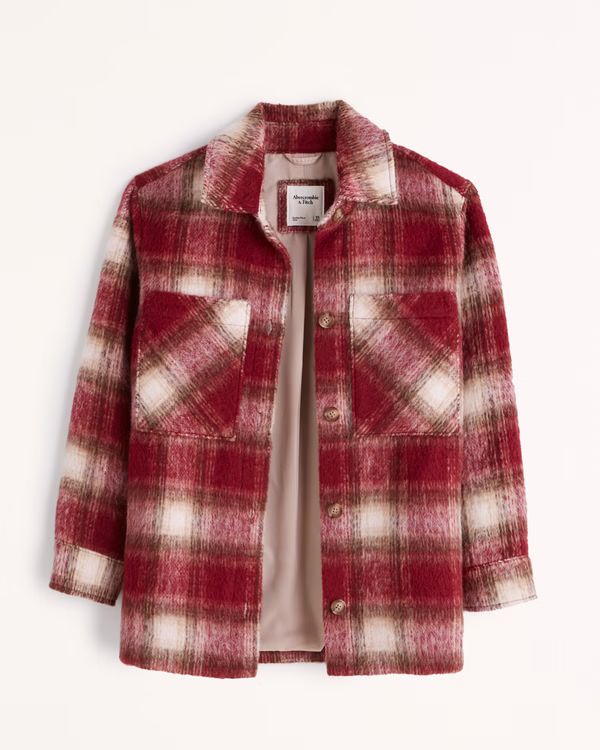 Women's Cozy Shirt Jacket | Women's Coats & Jackets | Abercrombie.com | Abercrombie & Fitch (US)