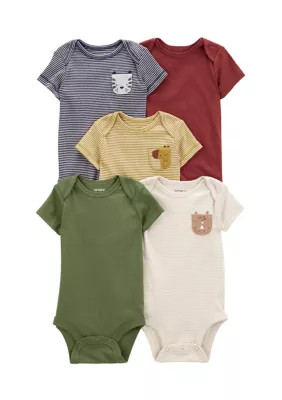 Carter's Baby Boys 5-Pack of Bodysuits, Newborn | Belk