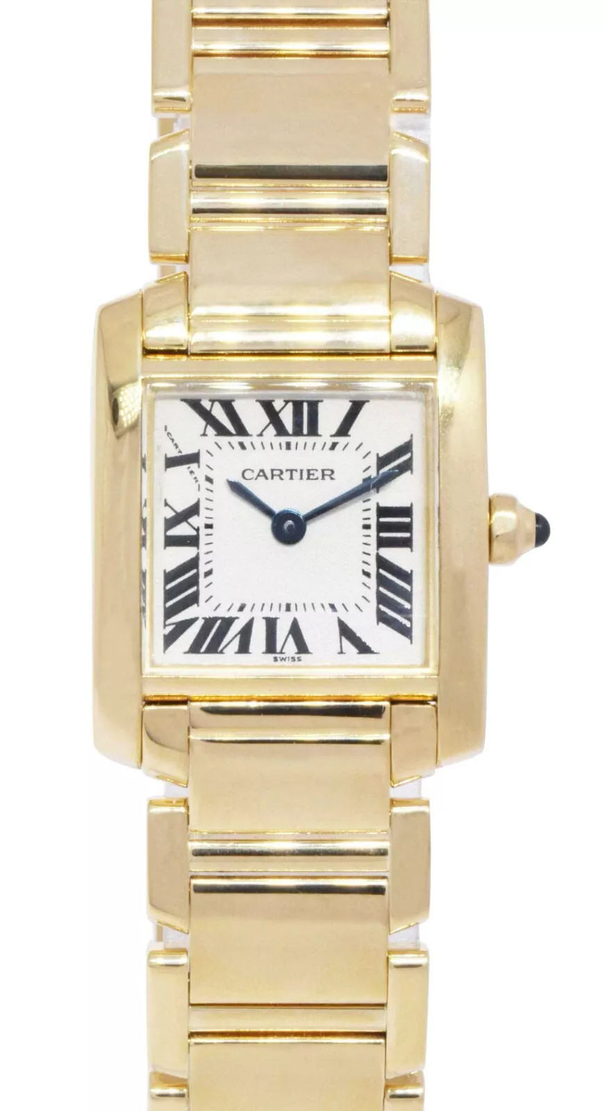 Cartier Tank Francaise Small 18k Yellow Gold Ivory Dial Ladies Quartz Watch 1820 | eBay US