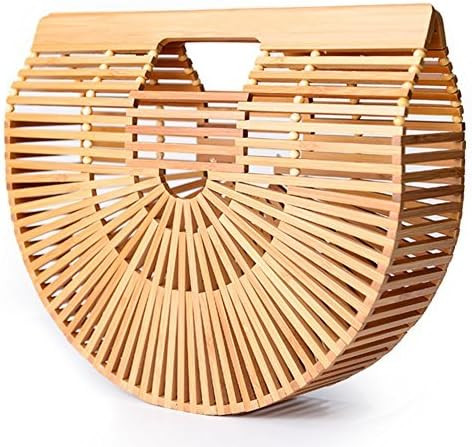 Bamboo Nature Handbag, Summer Handmade Rattan Basket Fashion Beach Handbag For Women : Amazon.ca:... | Amazon (CA)