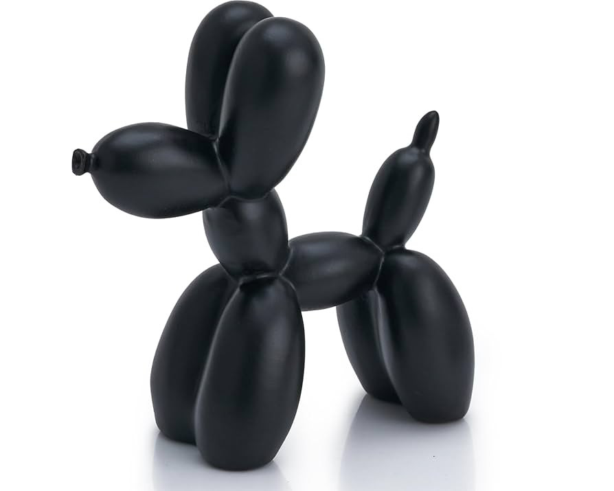 Balloon Dog Statue Decor, 4 inch Black Balloon Dog Animal Sculpture, Small Nick Nacks for Shelves... | Amazon (US)