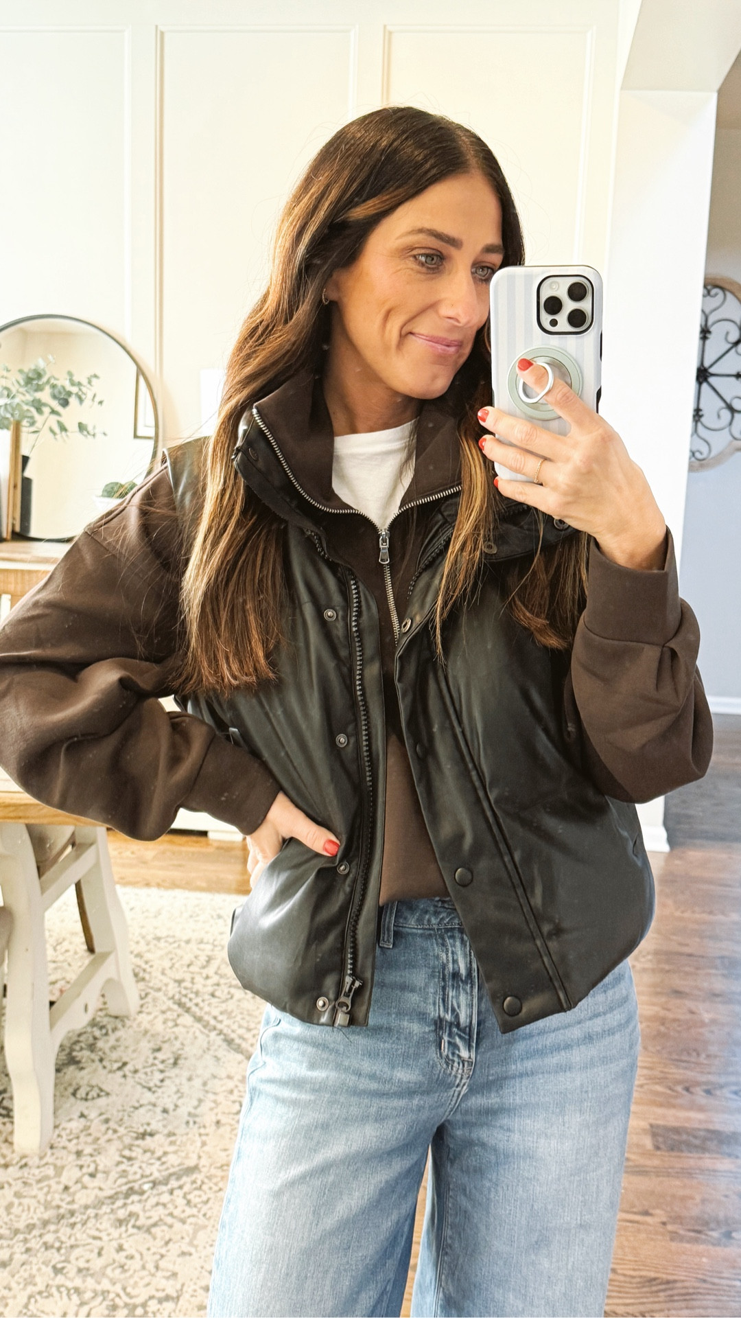 Mixing blacks and browns this season is definitely not going anywhere 🖤🤎 Running errands while the weather warms up a bit and finally getting started on my Christmas shopping! Sized up one in this pullover for more of an oversized fit! 

#LTKdayinmylife #LTKmomlife #LTKStyleTip