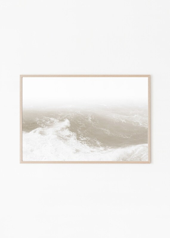 Beach Print Neutral Wall Art Wall Decor Coastal Print Art | Etsy | Etsy (US)