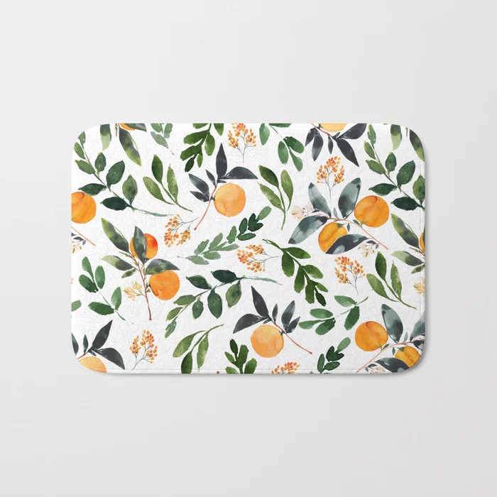Orange Grove Bath Mat | Society6
