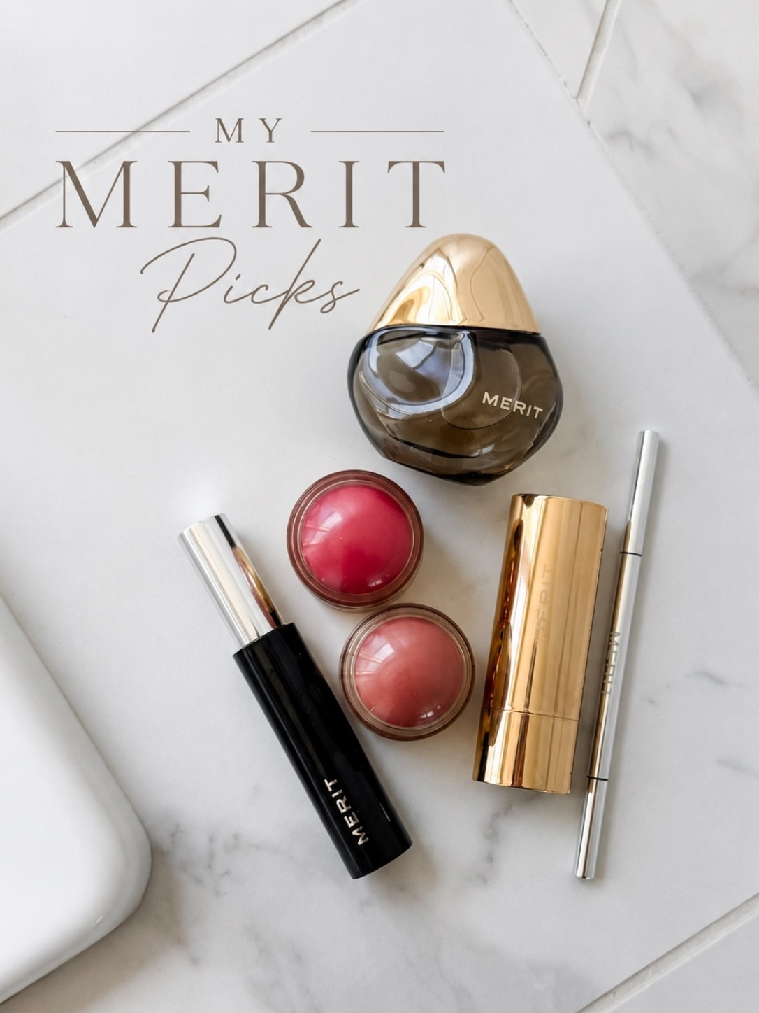 I love so many makeup products from Merit beauty! If I had to choose my top five, it would be these ✨ 

The new clean volume tubing mascara is pretty incredible! It makes your lashes look so long, and I love that it comes in Brown. 

The flush balm is one of my favorites. I love the color Le Bonbon, Beverly Hills or cheeky.

Also love the bronzing balm in the shade Seine or Clay. 

The eyebrow pencil is also a staple for me in the shade light brown. 

Also, the perfume is one of the only brands I found that does not give me a headache because I’m very sensitive. I only wear a small amount, but I love it! ￼

#LTKOver40 #LTKBeauty #LTKmorningroutine