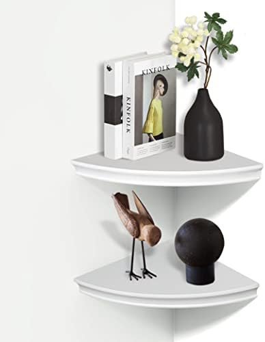 AHDECOR White Floating Corner Shelves, Crown Molding Corner Shelf for Storage and Display in Livi... | Amazon (US)