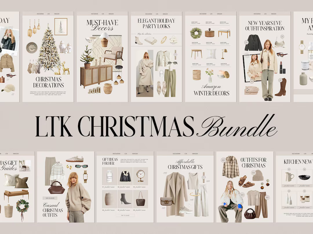 80 Christmas Canva LTK Template, LTK Instagram Story Template, Ltk Gift Guide Template, LTK Fashi... | Etsy (US)