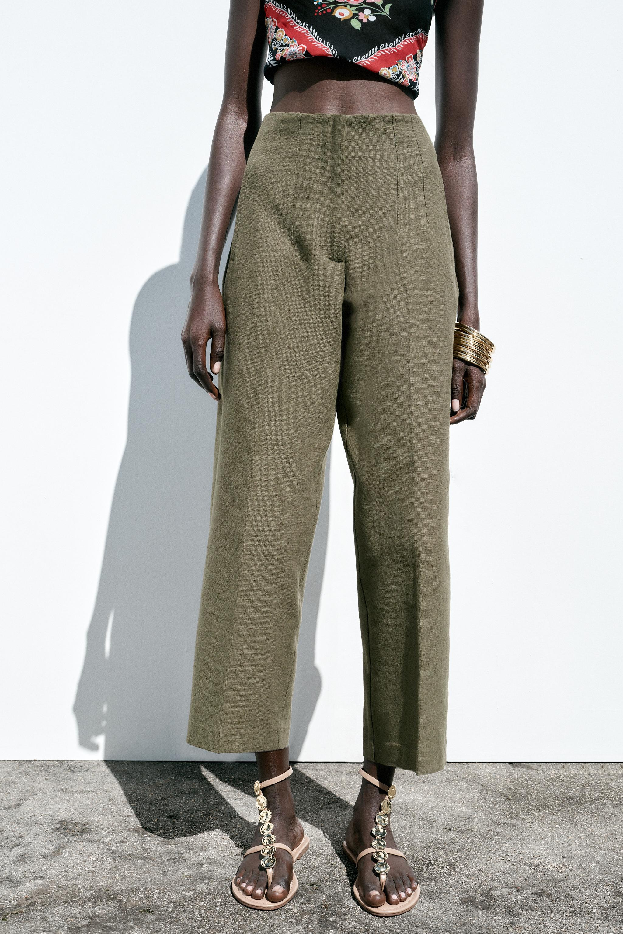RUSTIC STRAIGHT-LEG TROUSERS | Zara UK