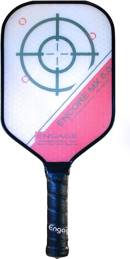 Engage Pickleball Encore MX 6.0 | Standard Weight 7.9-8.3 | Red | Grip 4 1/4 | Amazon (US)