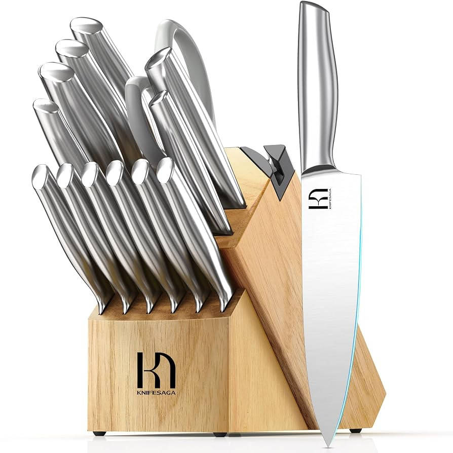 Knife Set, Premium Knife Block Set for Kitchen 14 Pcs UltraSharp Japanese High Carbon Stainless S... | Amazon (US)