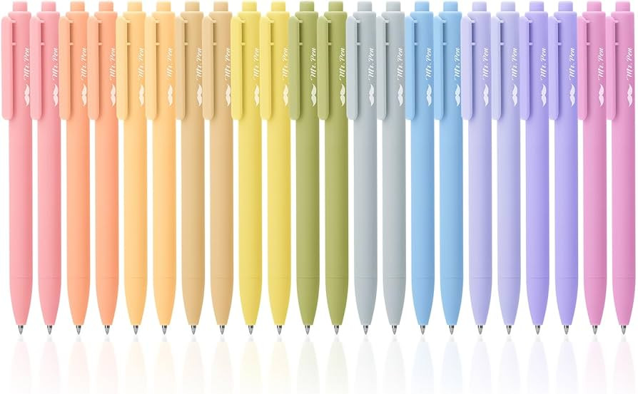 Mr. Pen- Retractable Gel Pens Bulk, 22 Pack, Black Ink, Mild Barrel Gel Pens, Fine Point 0.7mm | Amazon (US)