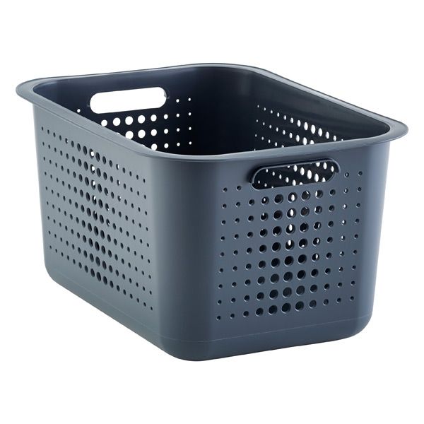 SmartStore Large Nordic Basket Charcoal | The Container Store