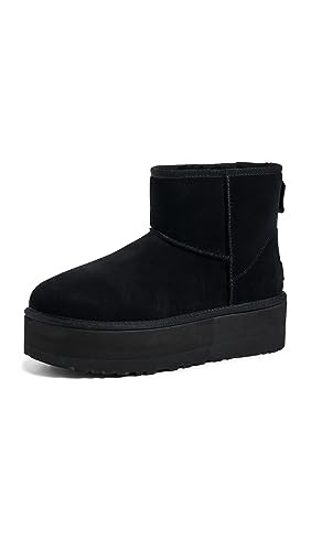 UGG Women's Classic Mini Platform Boot, Black, 10 | Amazon (US)