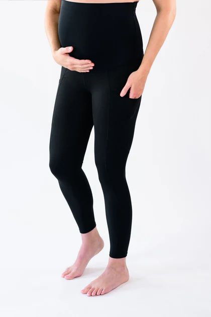 Janey Over-Belly Ultra Soft 7/8 Legging - Black | Berkley Clothing