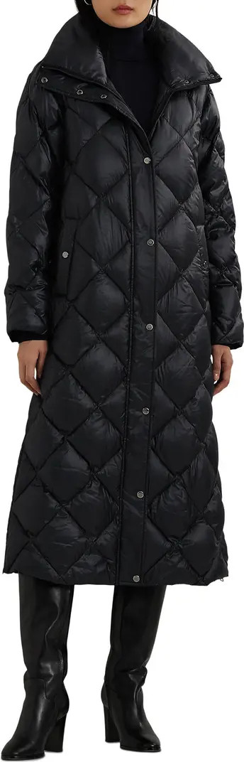 Lauren Ralph Lauren Soft Quilted Down Snap Front Coat | Nordstrom | Nordstrom