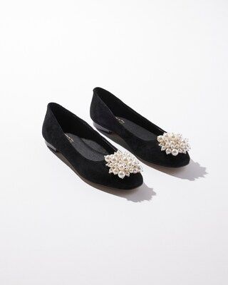 Suede Faux Pearl Flats | Chico's