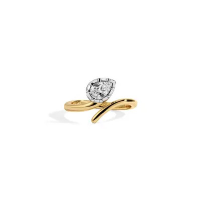 LILI CLASPE Drew Bypass Ring in Two Tone at Nordstrom, Size 7 | Nordstrom