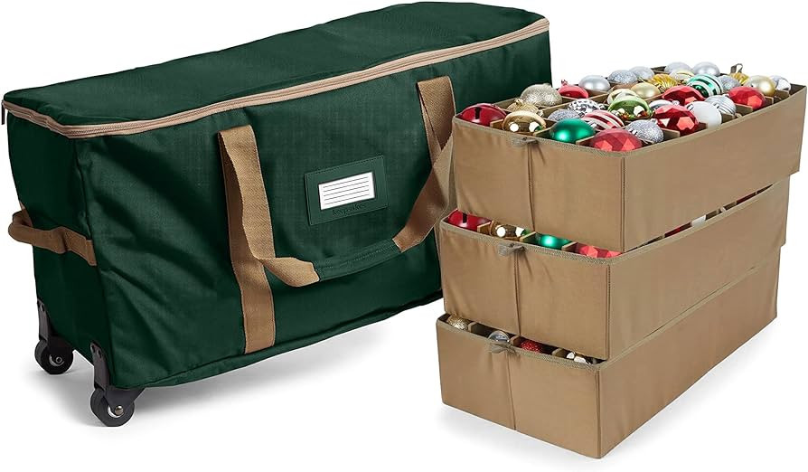 Covermates Keepsakes Rolling Adjustable Ornament Storage Bag - Carrying Handles, Padded Protectio... | Amazon (US)