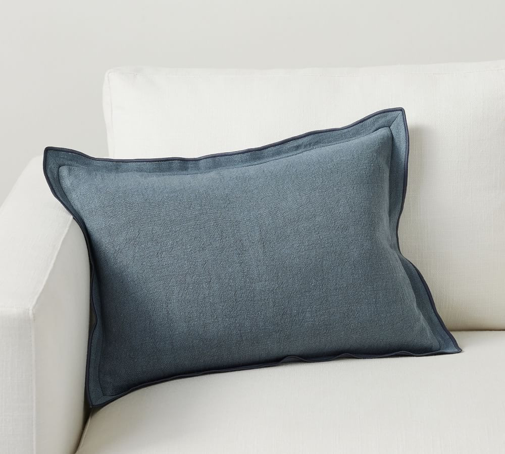 Galen Linen Lumbar Pillow Cover | Pottery Barn (US)