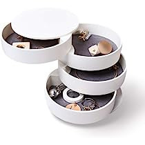 GeLive 4 Layer Travel Jewelry Organizer Box Display Tray, Portable Storage Case Accessories Holder f | Amazon (US)