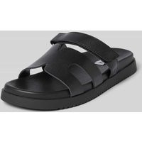 Steve Madden Lederslides mit Klettverschluss Modell 'MISSILE' in Black, Größe 37 | Peek & Cloppenburg* Düsseldorf DE