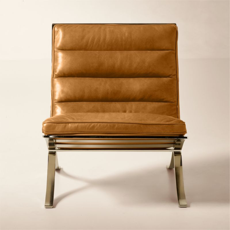 Nordhavn Saddle Brown Leather Chair Steen Østergaard | CB2