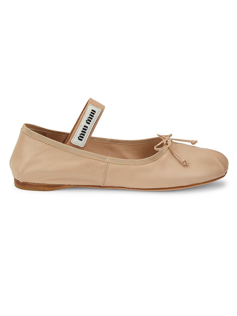 Leather Logo Ballet Flats | Saks Fifth Avenue