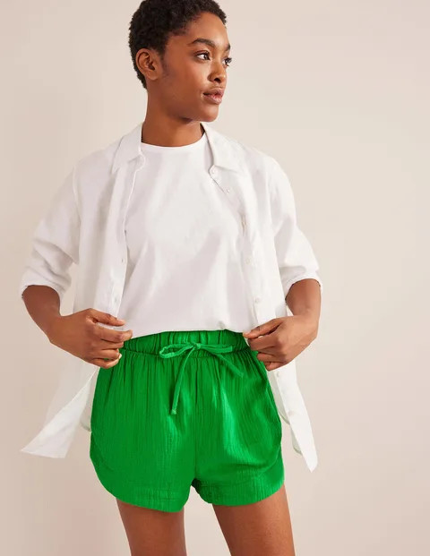 Tie Waist Cheesecloth Shorts | Boden (US)