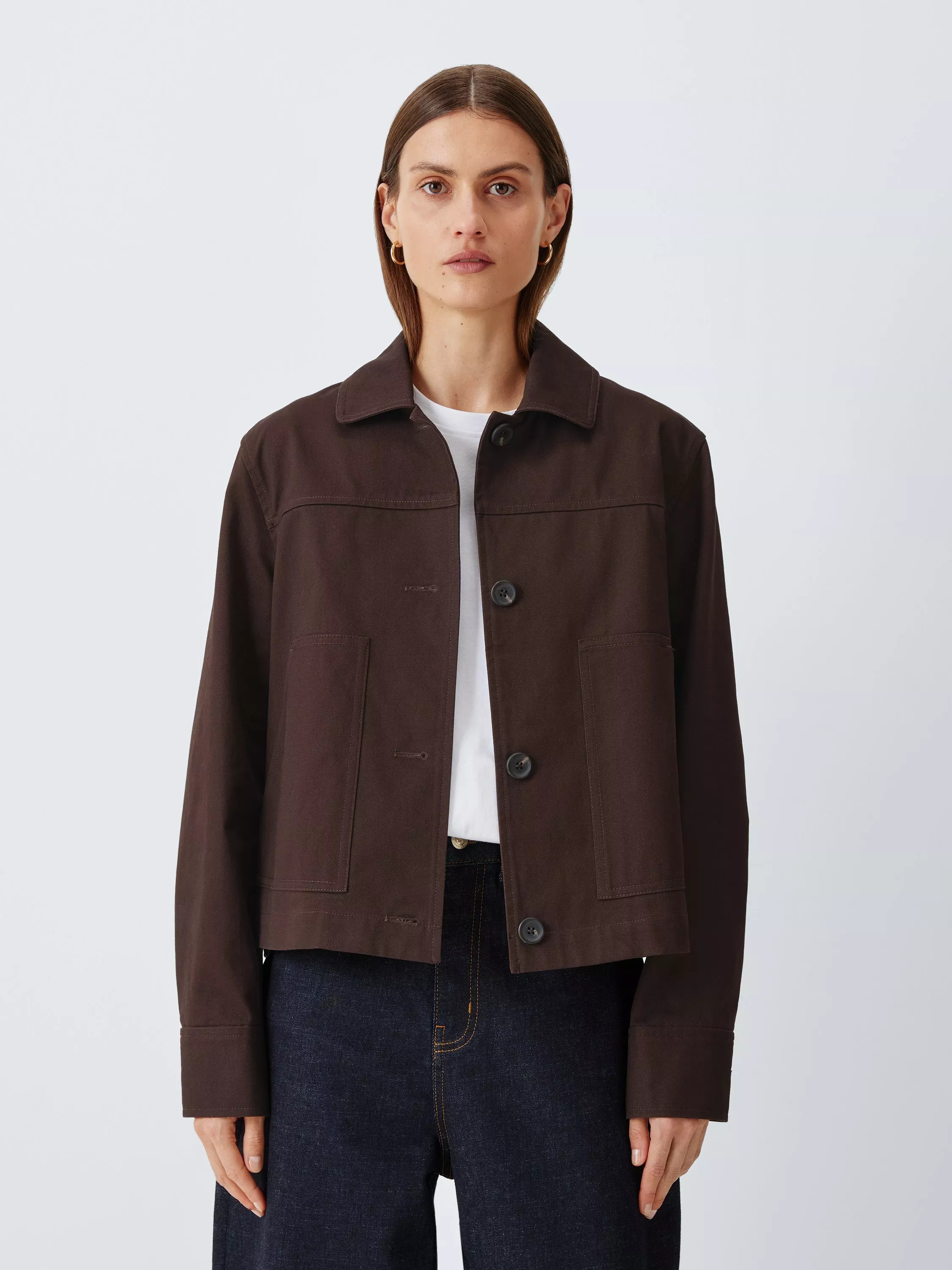 John Lewis Cotton Twill Utility Jacket | John Lewis (UK)
