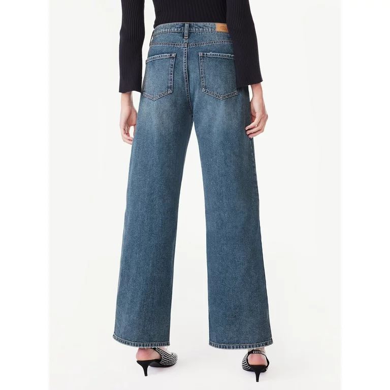 Scoop Women's Wide Leg Low Rise Jeans, Sizes 0-18 | Walmart (US)