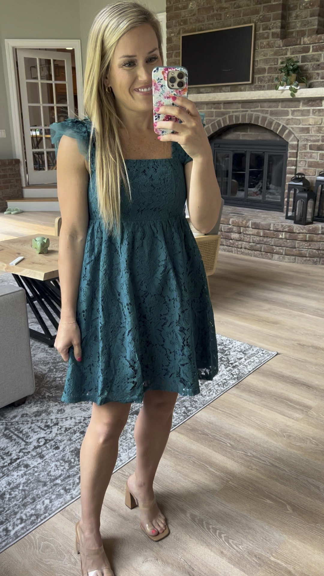 The prettiest lace dress with ruffle sleeves and at such a great price! Wedding guest dress 

#LTKwedding #LTKunder50 #LTKFind