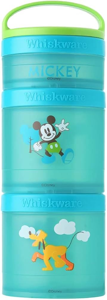 Whiskware Disney Stackable Snack Containers for Kids and Toddlers, 3 Stackable Snack Cups for Sch... | Amazon (US)