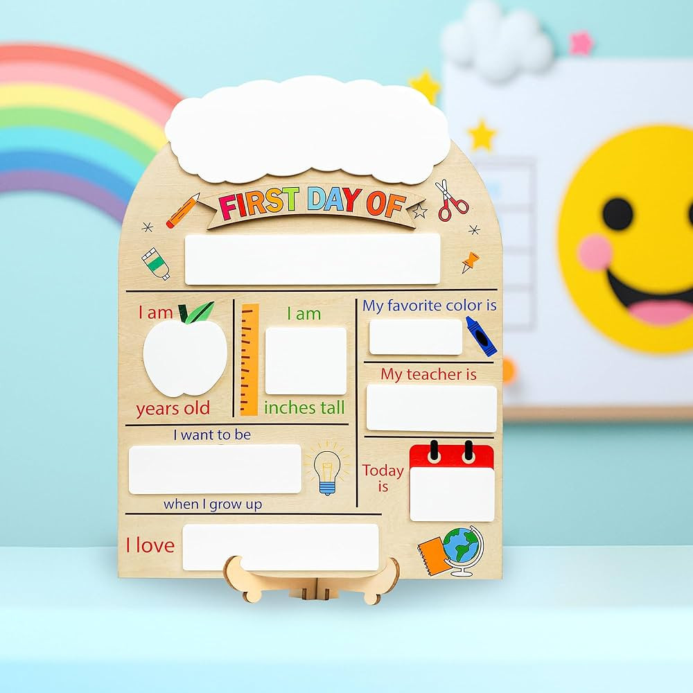 First Day Of School Sign – My First Day Of School Sign, Back To School Sign, First Day Of Kinde... | Amazon (US)