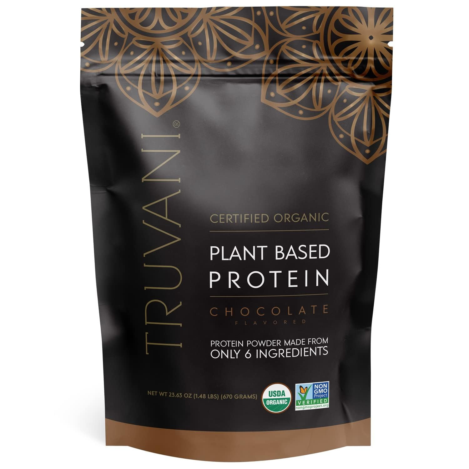 Truvani Vegan Protein Powder | Chocolate | 20g Organic Plant Based Protein | 20 Servings | Pea Protein for Women and Men | Keto | Gluten & Dairy Free | Low Carb | No Added Sugar | Amazon (US)