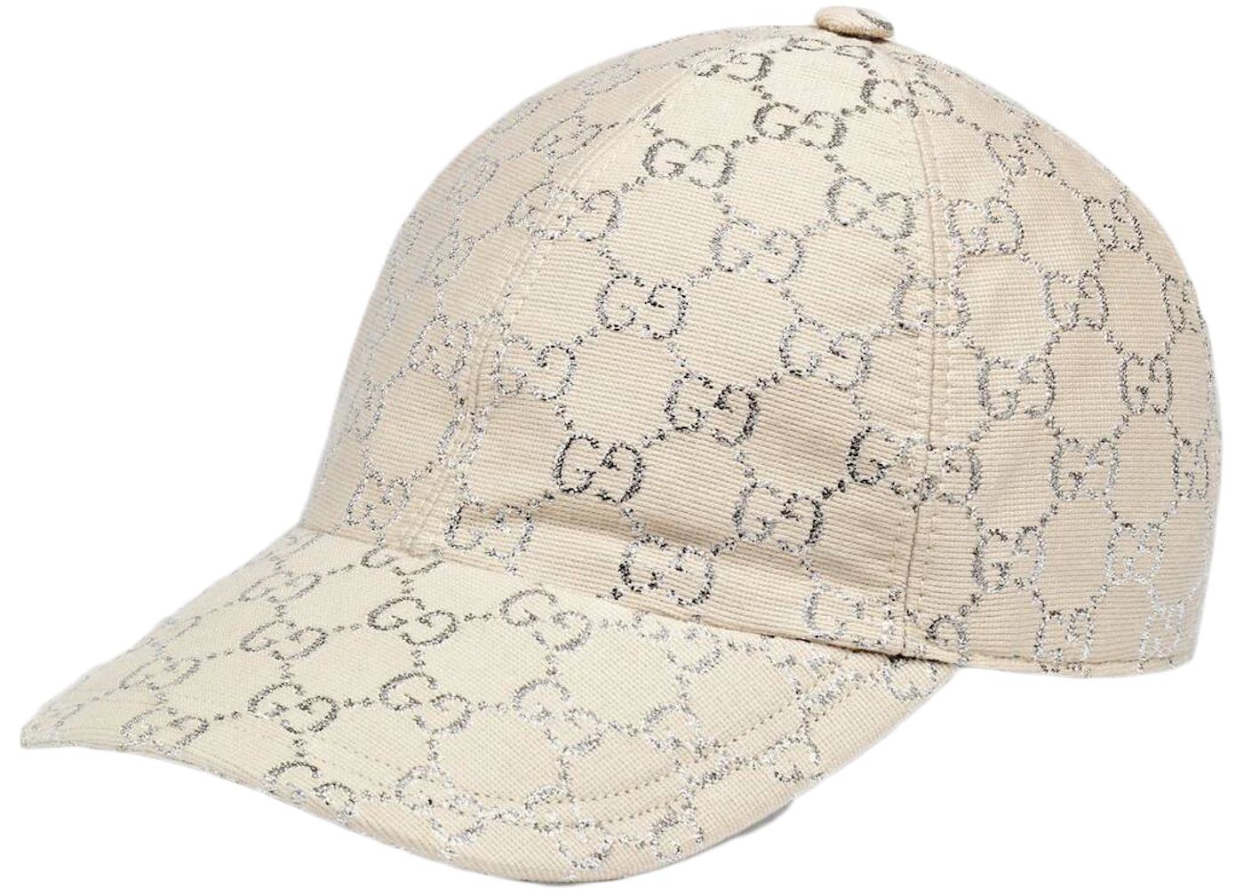Gucci GG Lame Baseball Hat White/Silver | StockX