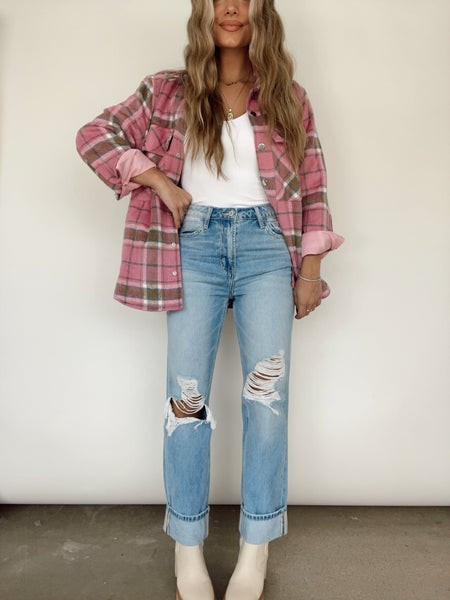 Distressed Cuffed Denim | Lane 201 Boutique